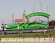 Fotos Aufbauzeit Oktoberfest München 2017 Wiesnaufbau Tag 36 - Fotos und Video vom 14.08.2017  (©Foto: Marikka-Laila Maisel)